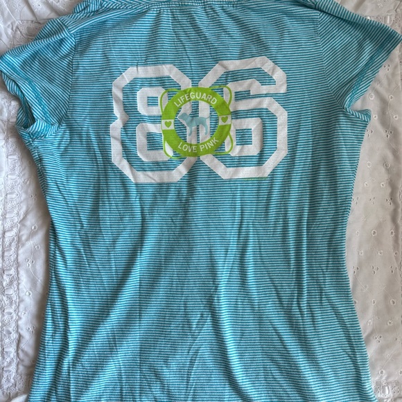 PINK Victoria's Secret Tops - Y2K Victoria’s Secret PINK Striped Hood Lifeguard Top